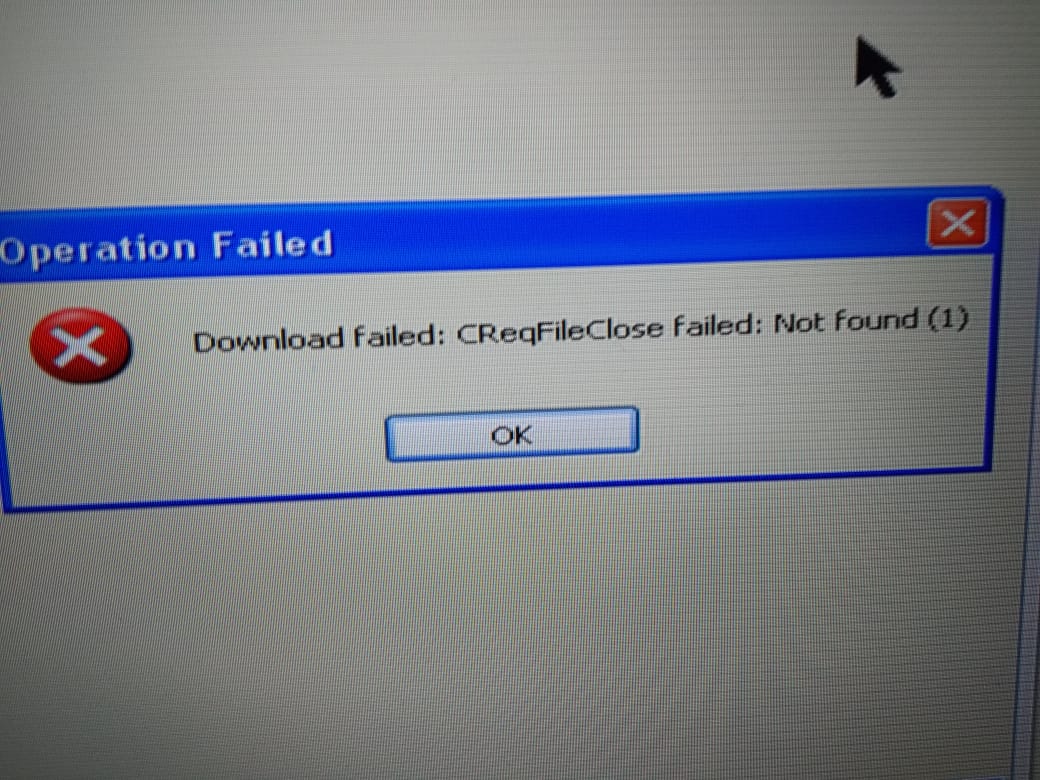 Error when I try the restore factory.