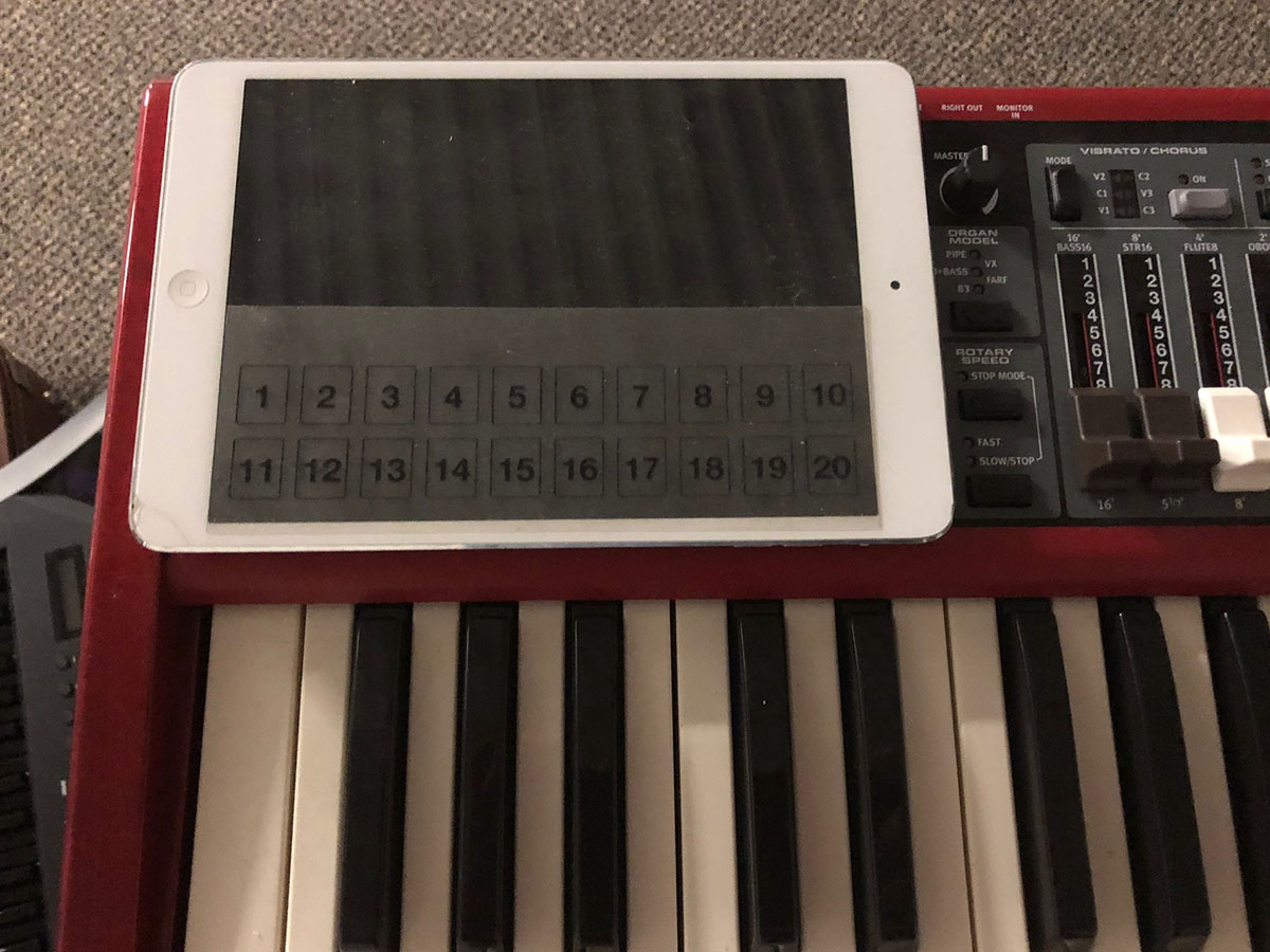 iPad mini with touchOSC