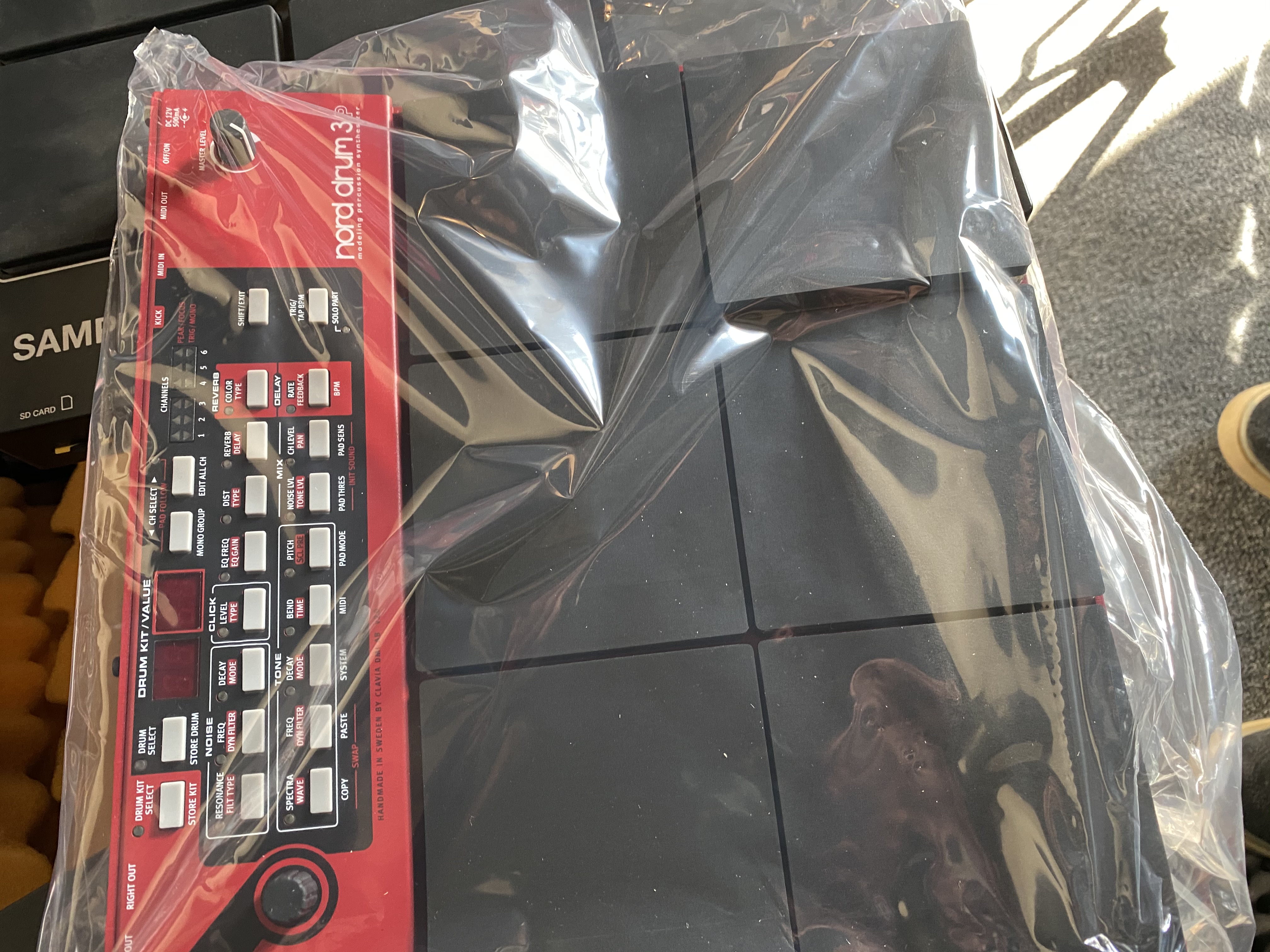 Pad flipping up a bit - before I opened it.