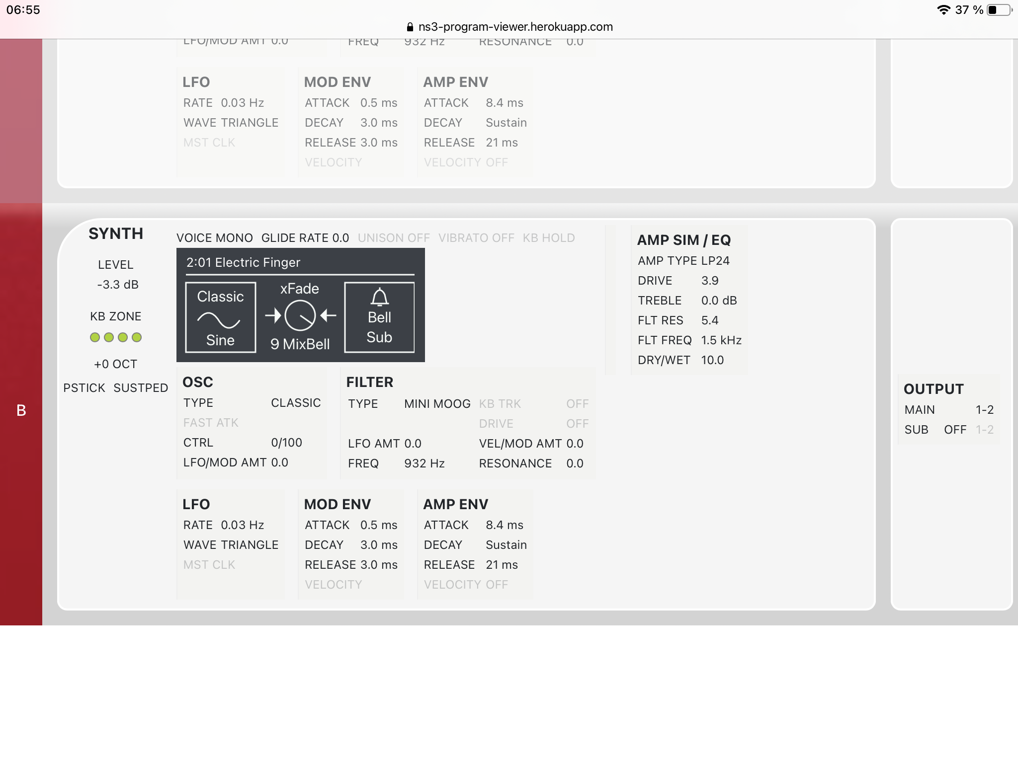 Screen shot from File Viewer - Electric Finger Synth