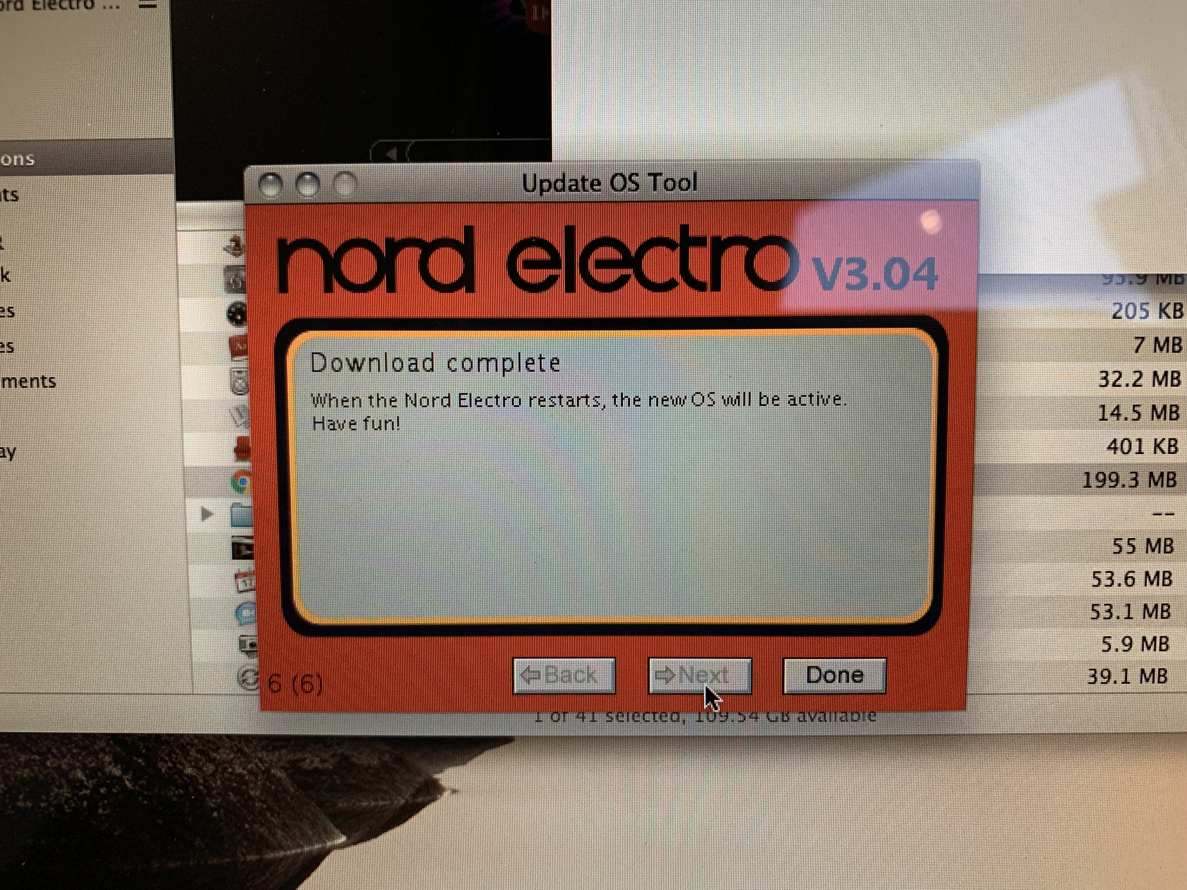 Updating process Mac 3/3