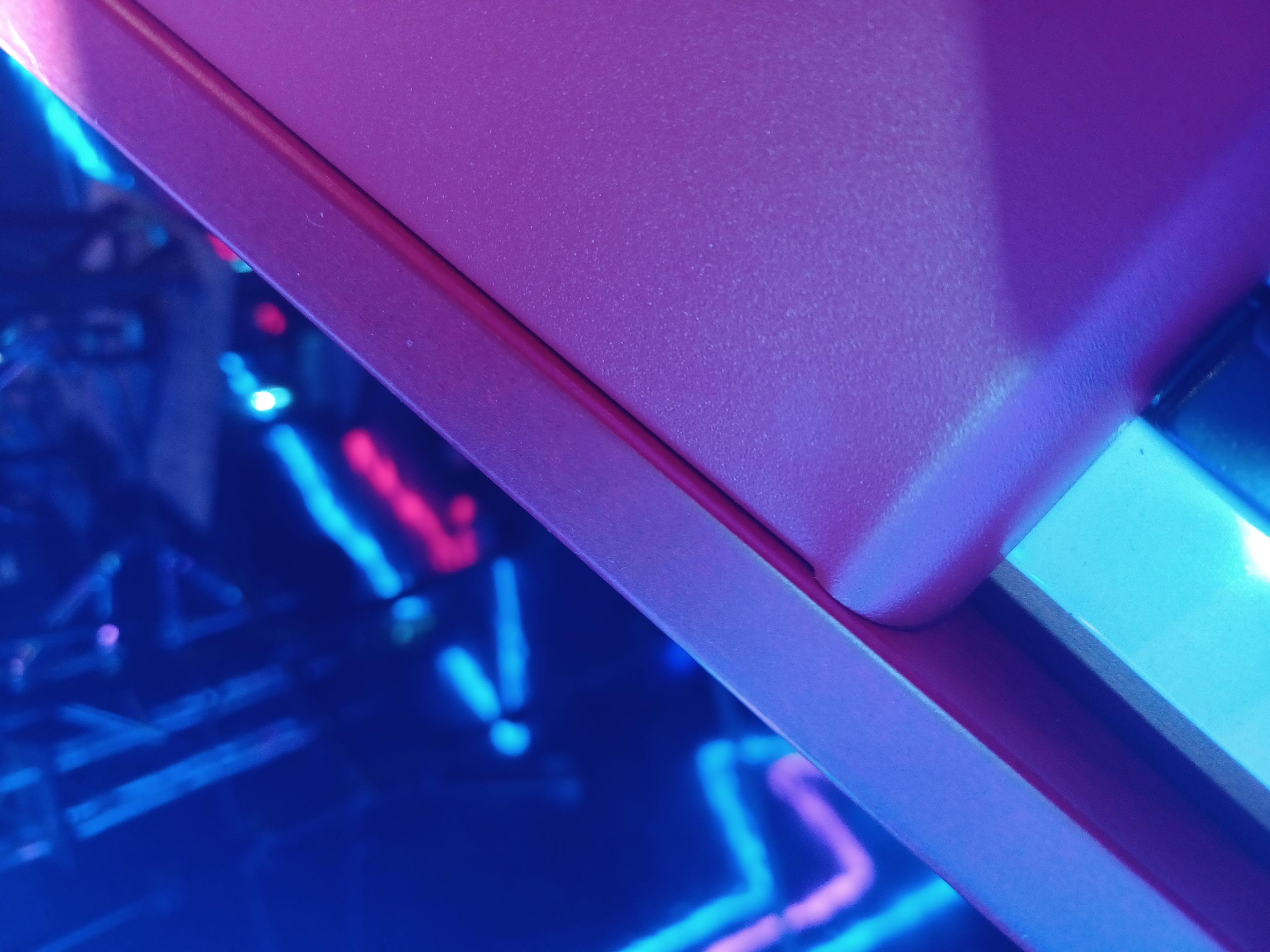 Slight curved towards inside