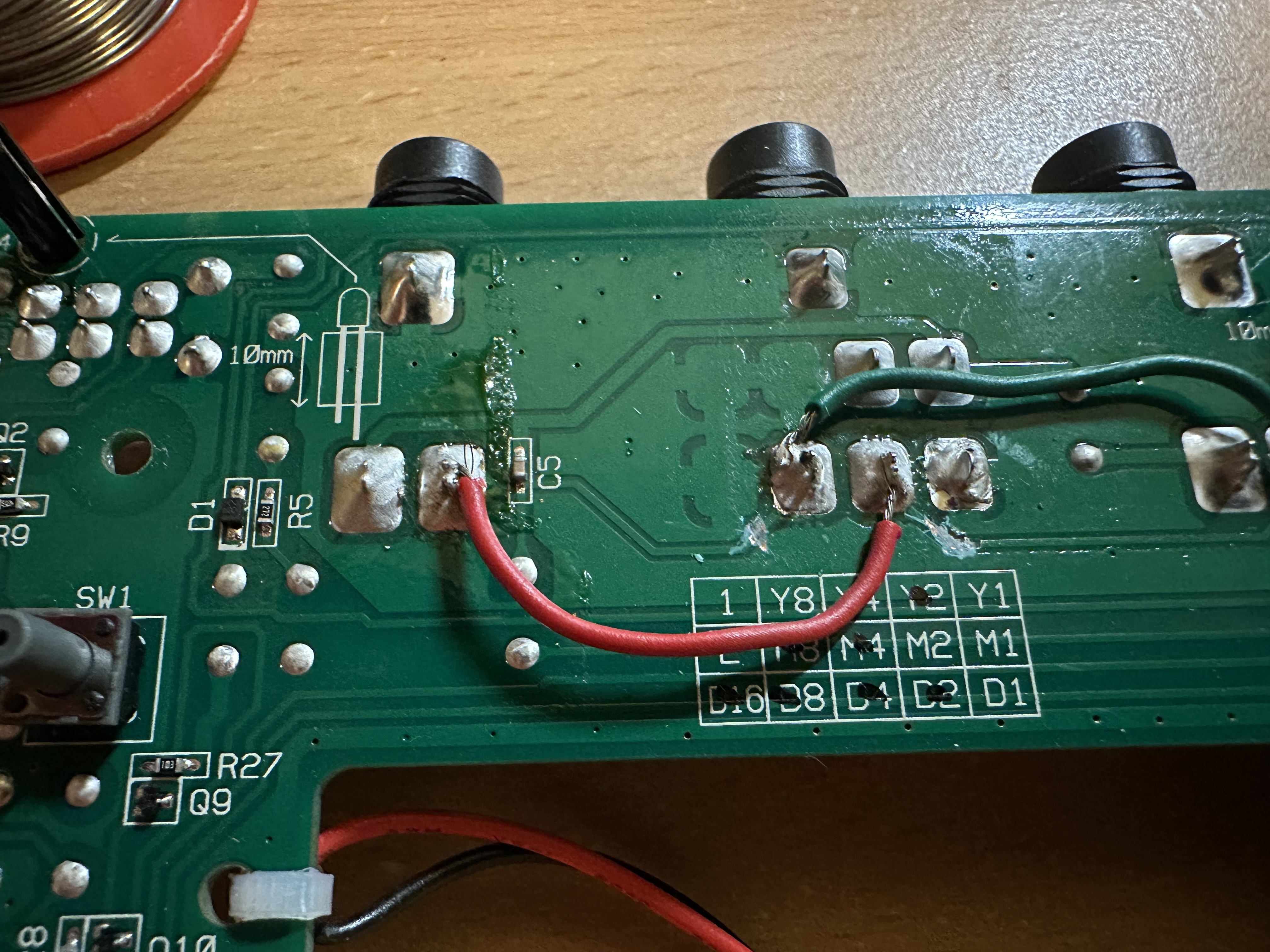 Swapped over the jsck pins on the PCB