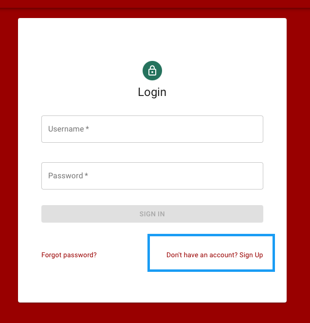 Register for an account
