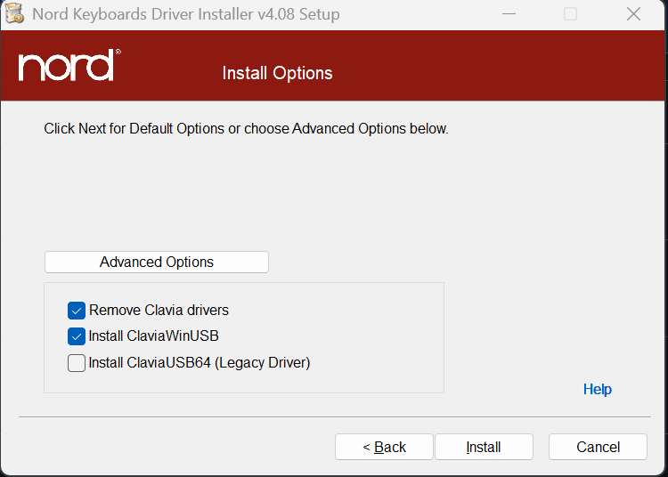 Nord installer screenshot