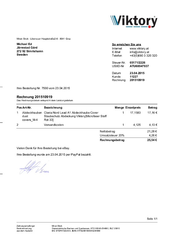 Viktory Rechnung