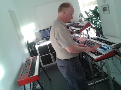 Ricard recording a track