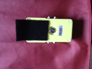 just velcro, soft one, half of the pedal