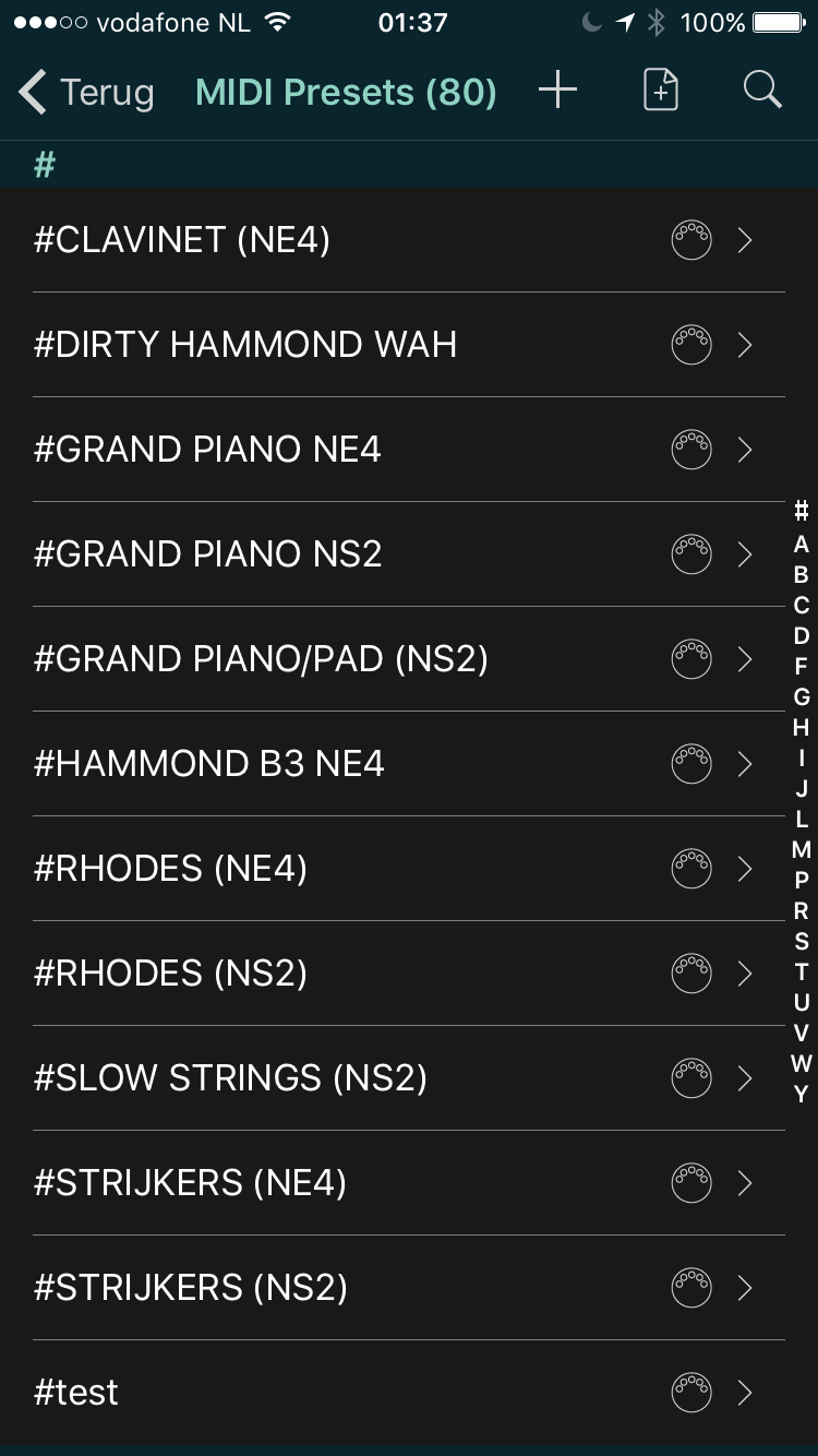 Midi Presets - Reusable